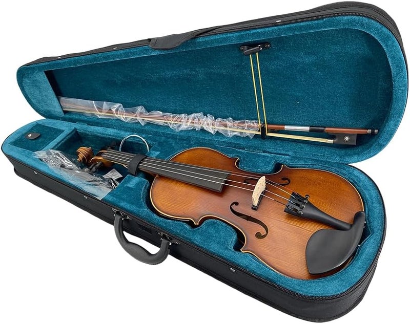 ModouString Acoustic Violin 4/4, 4 Strings Electric violin Maple Spruce Solid Wood Body, Ebony Fittings with Case, Bow, Accessories - Image 5